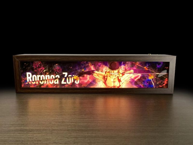 【海外代購】萌萌匠 one piece草帽團索隆九刀流燈光裝飾畫 
