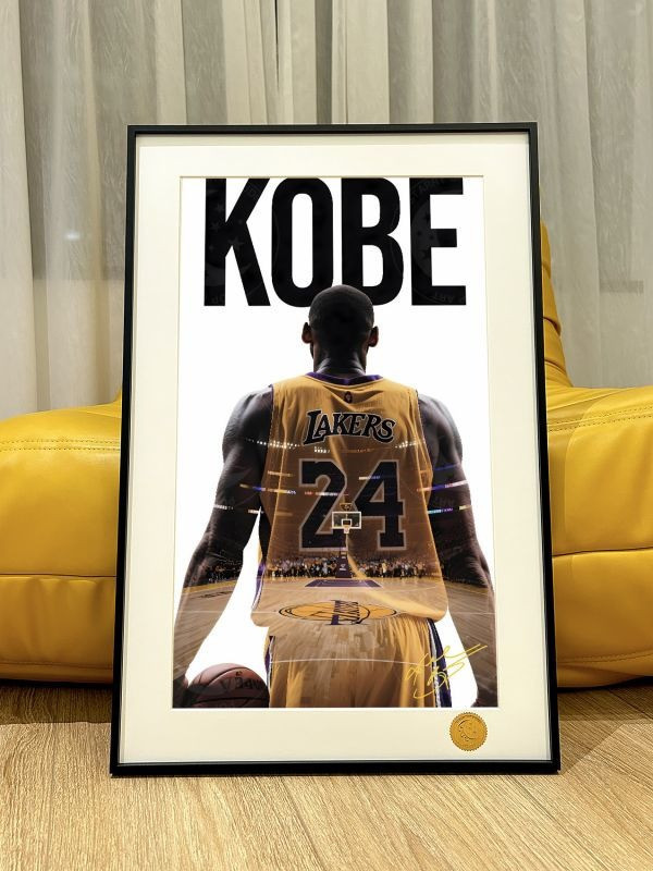 【海外代購】星空 《科比背影》kobe布萊恩特黑曼巴NBA洛杉磯湖人隊裝飾畫 