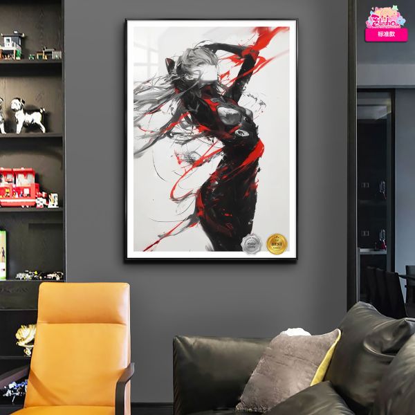 【海外代購】阿喵畫社 eva新世紀福音戰士12k超清裝飾畫 墨染 明日香 