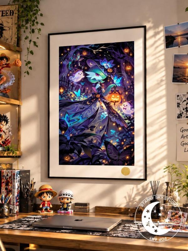 【海外代購】星空 《萬聖沙奈朵》寶可夢神奇寶貝裝飾畫 