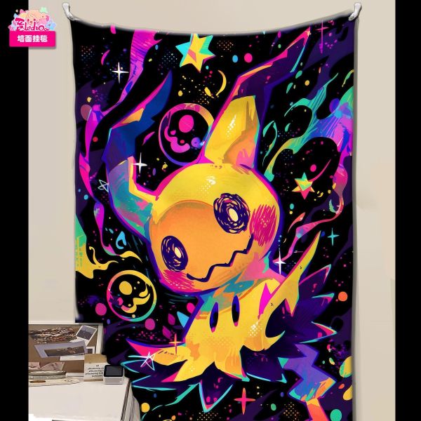 【海外代購】阿喵畫社 寶可夢 幻彩 謎擬丘 大豎新品8k主題高清裝飾畫 發光滑鼠墊 牆面掛毯 床頭地墊 客廳地墊 冰箱貼 