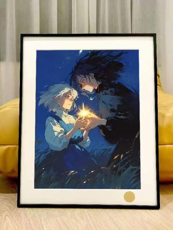 【海外代購】星空《蘇菲與哈爾》哈爾的移動城堡宮崎駿裝飾畫 