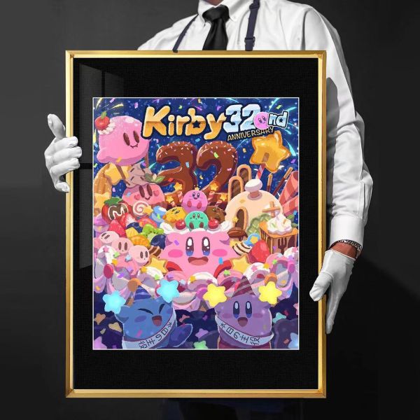 【海外代購】千鳥社 星之卡比32週年全家福Kirby午睡毯地毯裝飾畫 
