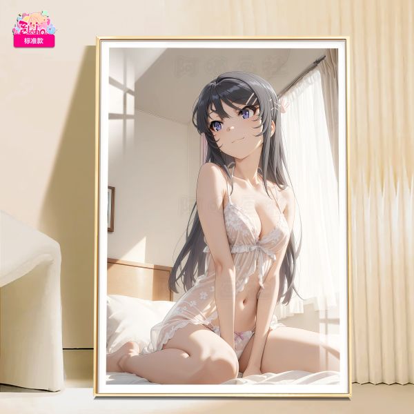 【海外代購】阿喵畫社 迎辰 櫻島麻衣 8k主題高清裝飾畫 吸水毛巾 午睡毛毯 床頭地墊 冰箱貼