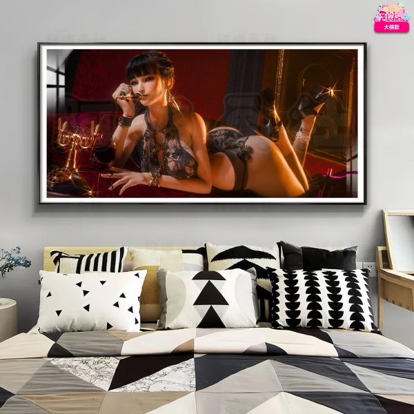 【海外代購】阿喵畫社 酒紅綺夢 伊芙 8k主題高清裝飾畫 床頭地墊 滑鼠墊 冰箱貼 