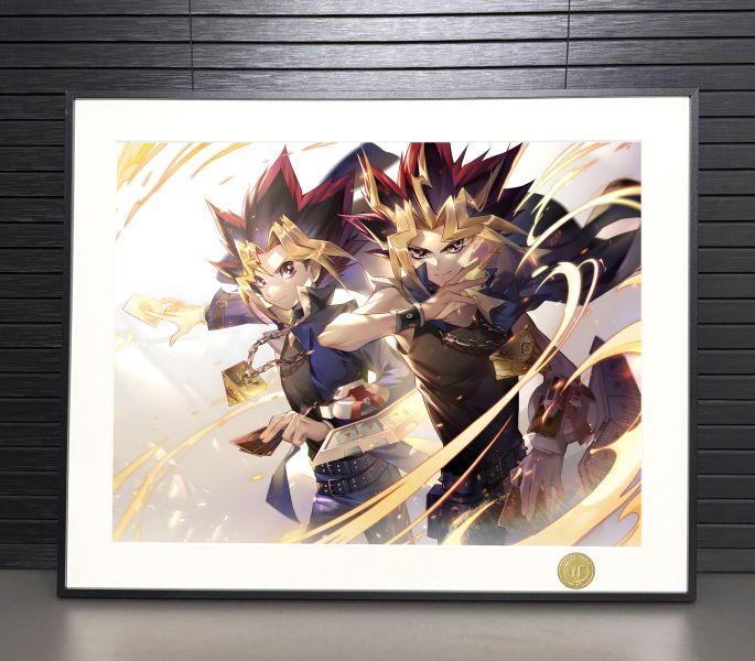 【海外代購】H2 《遊戲二人組》遊戲王武藤遊戲阿圖姆暗遊戲法老王裝飾畫 