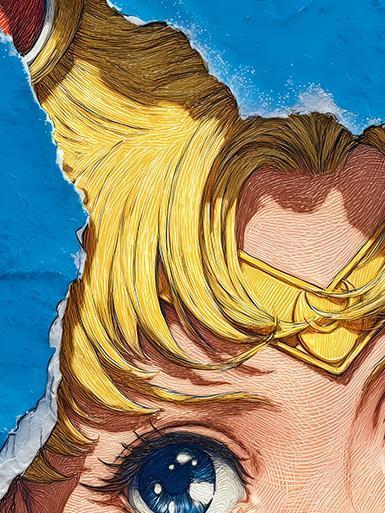 【海外代購】巴洛克 《紙張水兵月》美少女戰士水兵月月野兔倩妮迪公主動漫裝飾畫冰箱貼 