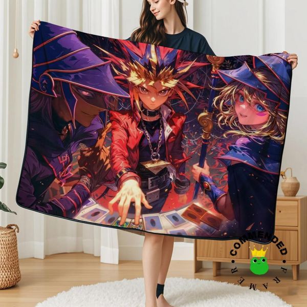 【海外代購】皇呱 《遊戲與黑魔導》遊戲王黑魔導女孩裝飾畫 午睡毯 地毯 