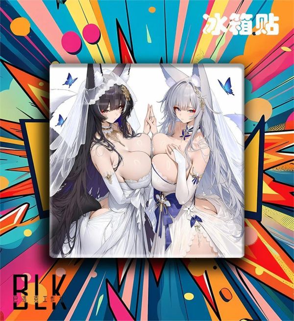 【海外代購】巴洛克 《信濃武藏》碧藍航線埃吉爾興登堡動漫裝飾畫冰箱貼 