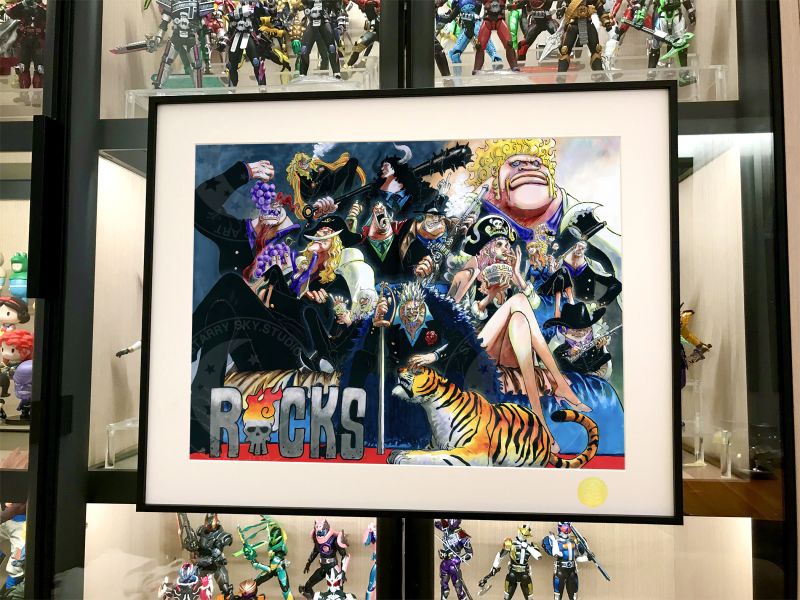 【海外代購】星空 《洛克斯海賊團》神之谷大戰蒂奇黑鬍子白鬍子金獅子大媽Rocks哈拉爾德裝飾畫 