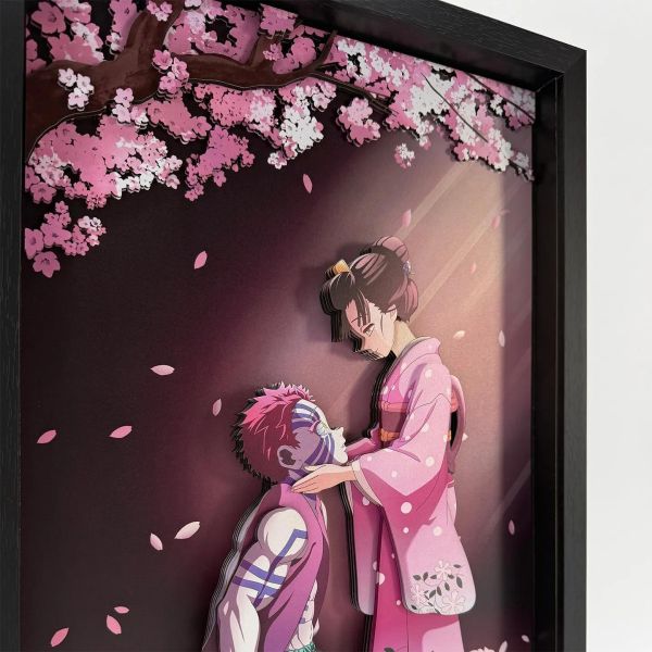 【海外代購】凹凸PANDA 鬼滅之刃無限城篇戀雪猗窩座人鬼可拆卸裝飾掛畫 