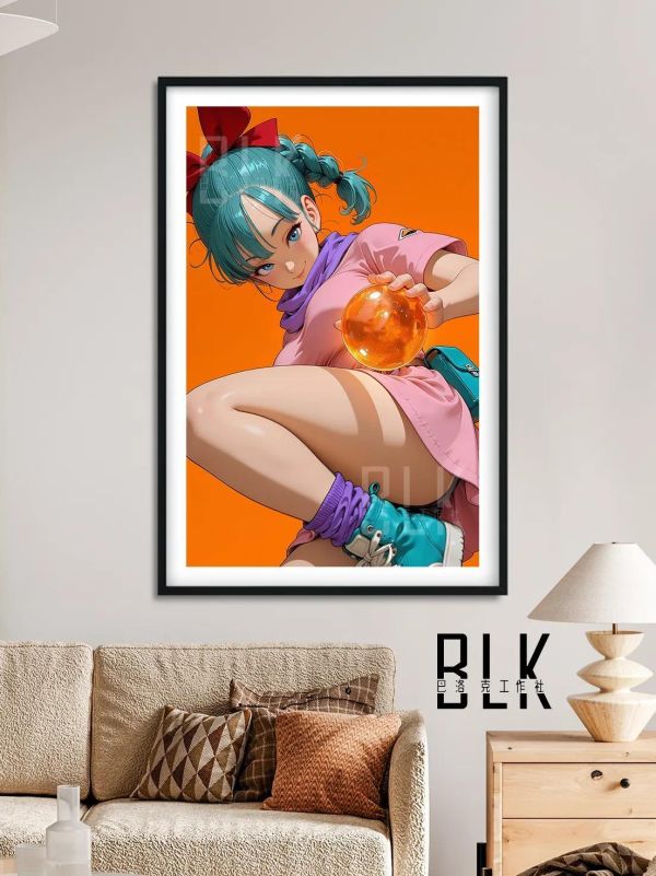 【海外代購】巴洛克 《龍珠布瑪》Bulma七龍珠裝飾畫冰箱貼 