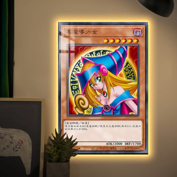 【海外代購】阿喵畫社 黑魔導女孩燈帶畫 超大常亮裝飾燈帶畫 