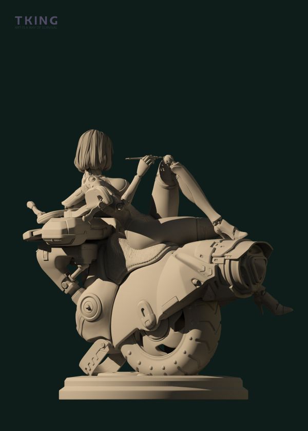 【預定】機器姬系列之補給站GK白模 