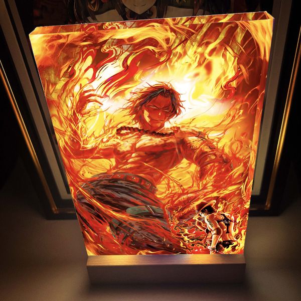 【海外代購】阿喵畫社 烈焰特效卡磚合集 直式1.9cm發光手辦架展示磚 