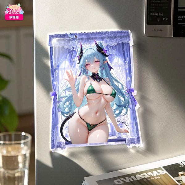 【海外代購】阿喵畫社 動漫冰箱貼第五十五彈原神入夢比基尼 原神高透亞克力磁吸冰箱貼 