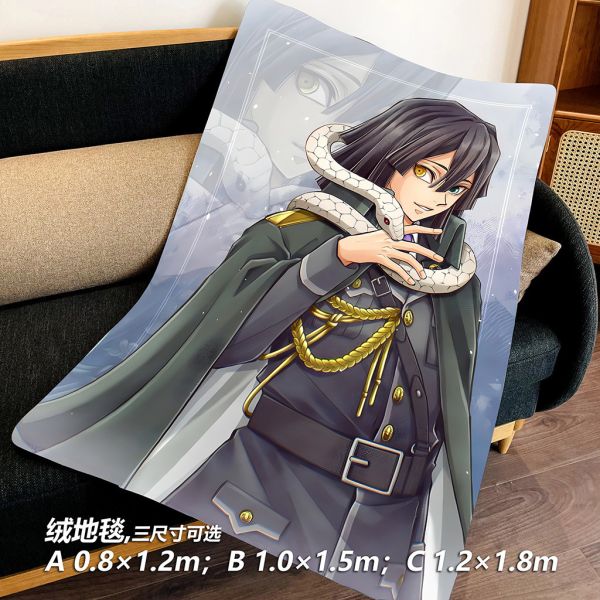 【海外代購】千鳥社 《軍裝小芭內》 鬼滅之刃無限城蛇柱伊黑小芭內午睡毯地毯裝飾畫 