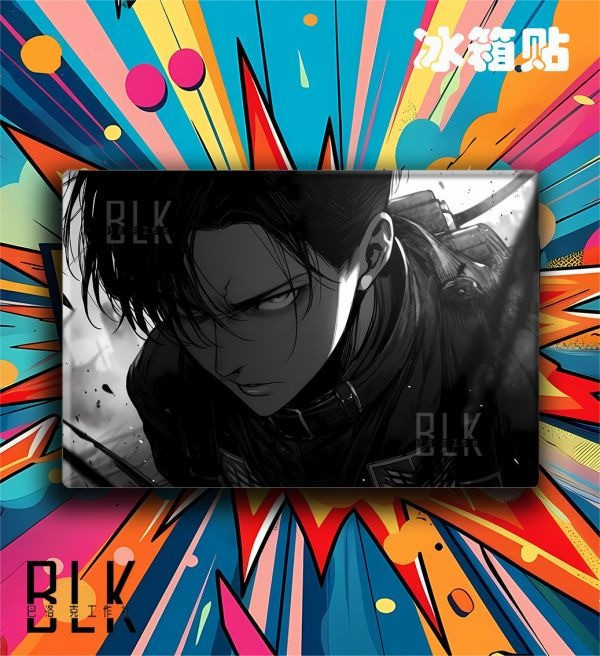 【海外代購】巴洛克 《兵長利威爾》進擊的巨人Levi裝飾畫冰箱貼 
