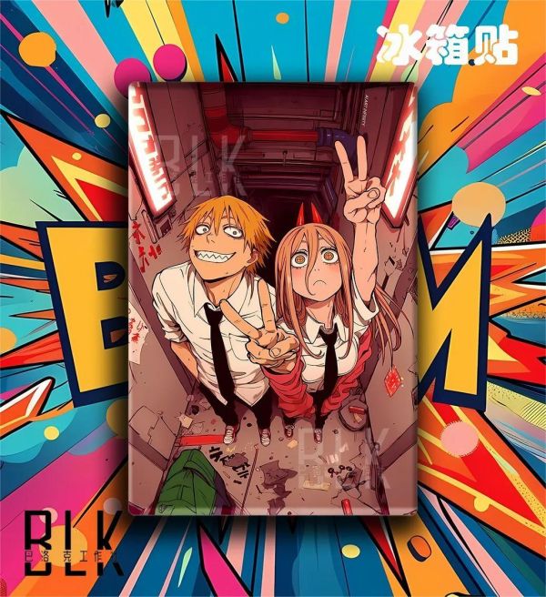 【海外代購】巴洛克 《搞怪二人組》鏈鋸人蕾塞篇裝飾畫冰箱貼 