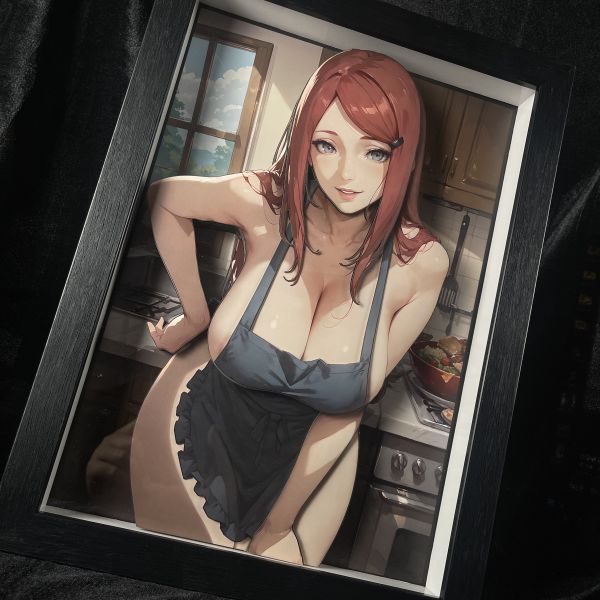 【海外代購】黑白畫映 B&W 漩渦玖辛奈 Uzumaki Kushina 立體裝飾畫 