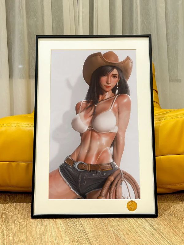 【海外代購】星空 《牛仔蒂法》FF7最終幻想TIFA裝飾畫 