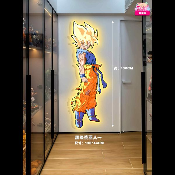 【海外代購】阿喵畫社 七龍珠超級賽亞人燈帶畫三版床頭 玄關超長氛圍燈帶畫 