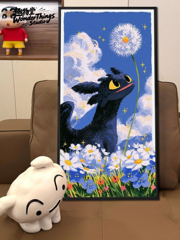 【海外代購】趣物堂《花野聽風無牙仔》肌理油畫裝飾畫 