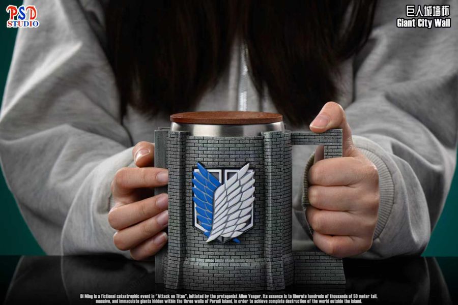 【預定】PSD 動漫水杯系列-巨人城牆杯 