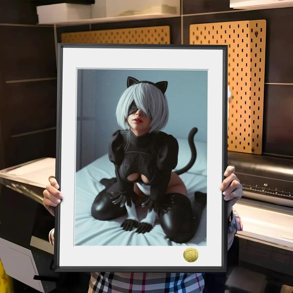 【海外代購】皇呱 《貓女僕尤爾哈2B》尼爾：自動人形裝飾畫 午睡毯 地毯 