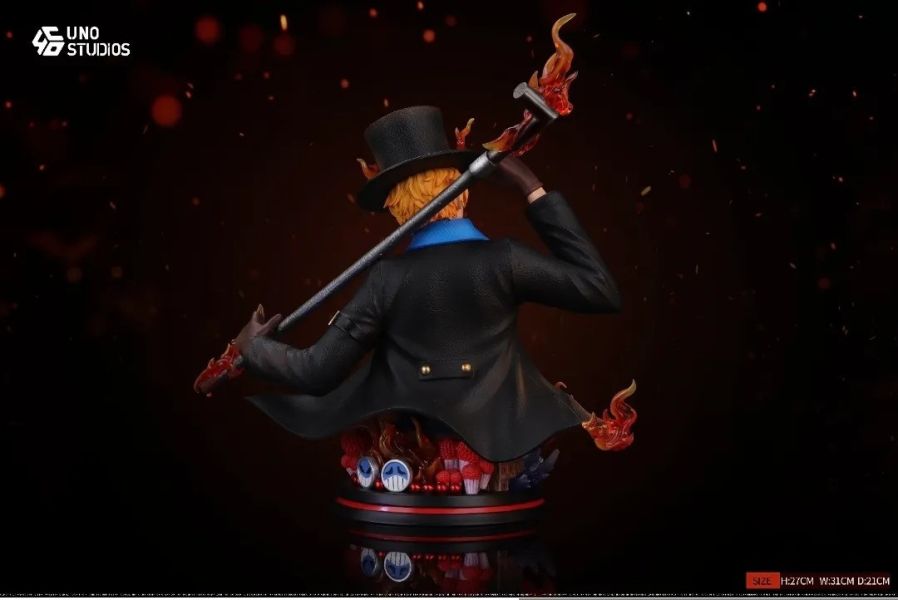 【預定】UNO 海賊王 1/4 SABO薩博桌擺件胸像 