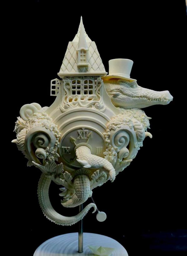 【預定】Primordial Creations 原畫：The Art of PO-Wen Tattoo 時鐘鱷魚 白模 