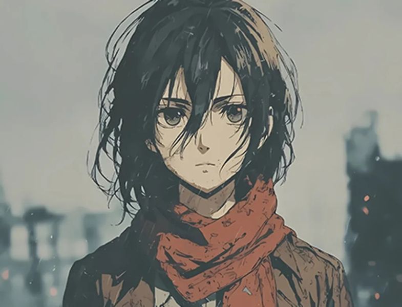 【海外代購】巴洛克《雨中三笠》進擊的巨人裝飾畫冰箱貼 