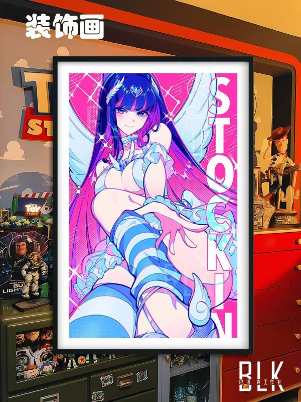 【海外代購】巴洛克 《粉色天使》吊帶襪天使裝飾畫冰箱貼 