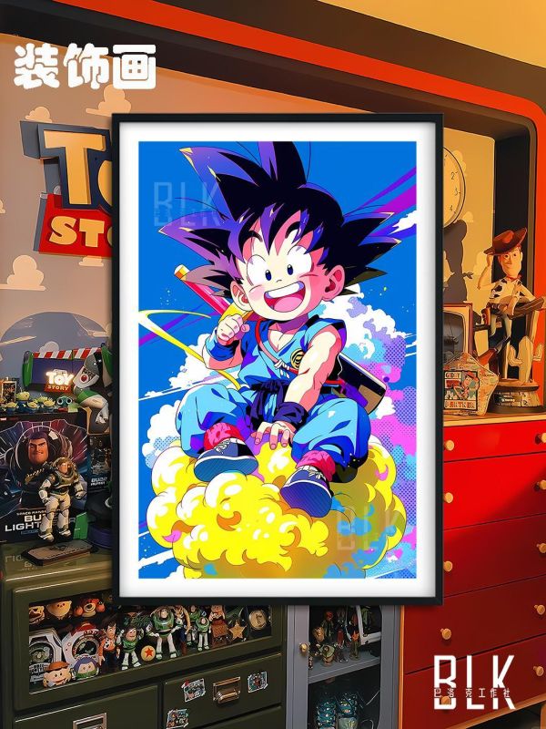 【海外代購】巴洛克 《炫彩小悟空》七龍珠悟空超級賽亞人Dragon Ball卡卡洛特動漫二次元裝飾畫 