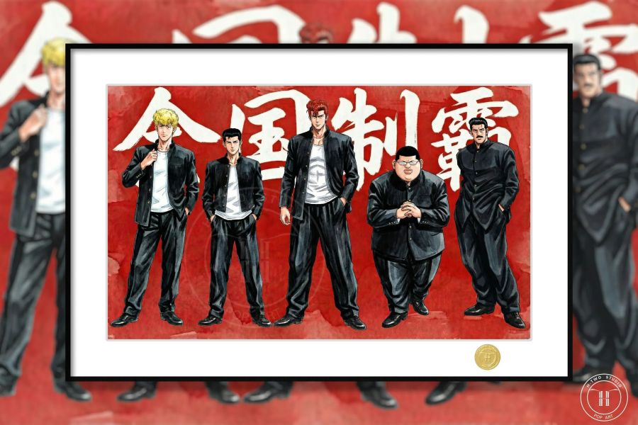 【海外代購】H2工作室《櫻木軍團》灌籃高手裝飾畫 