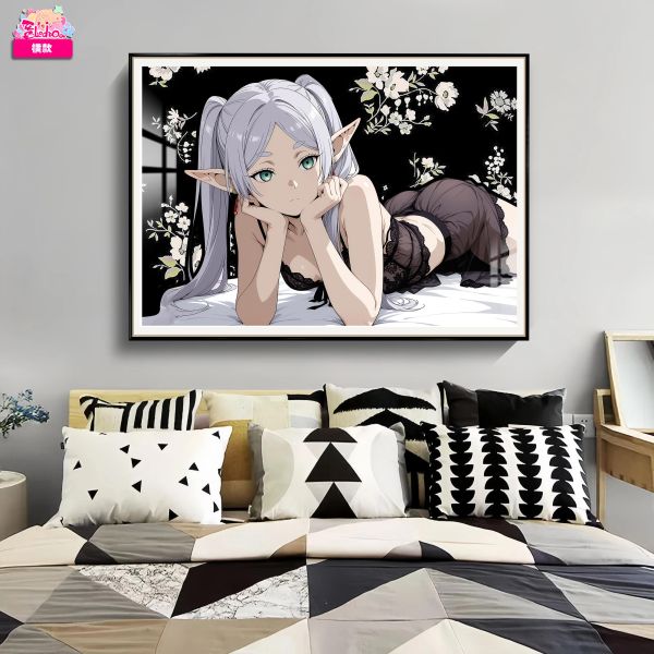 【海外代購】阿喵畫社 墨紗韻 芙莉蓮 8k主題高清裝飾畫 滑鼠墊 床頭地墊  冰箱貼 