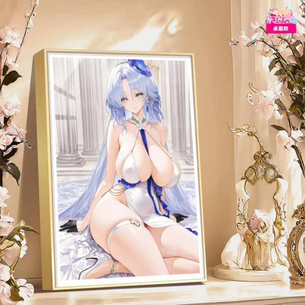 【海外代購】阿喵畫社 白禮服 阿爾薩斯-碧藍航線 新品12K超清主題裝飾週邊 床頭地墊 午睡毛毯 4公斤大護腕滑鼠墊 冰箱貼 