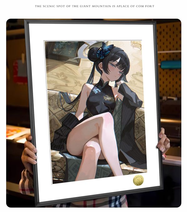 【海外代購】皇呱 《傲嬌龍華妃咲》蔚藍檔案傲嬌三星學生龍華妃咲週邊裝飾畫 午睡毯 地毯 