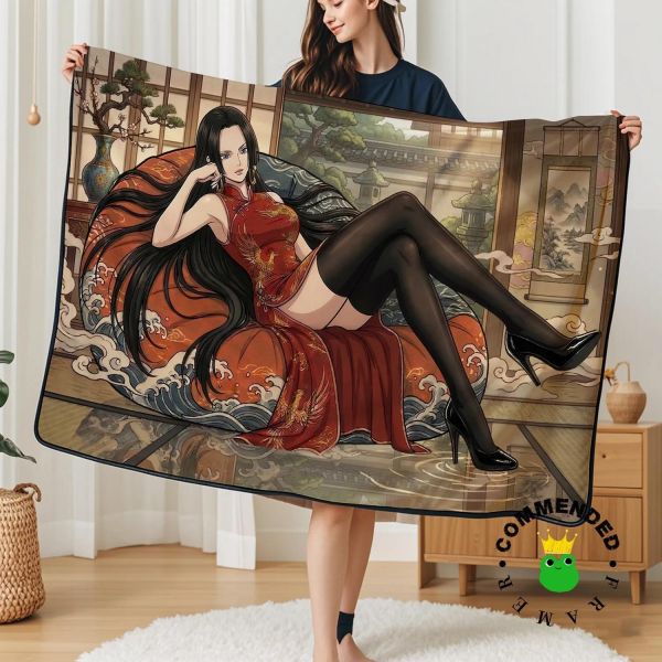 【海外代購】皇呱 《浮世繪女帝》海賊王波雅·漢庫克裝飾畫 午睡毯 地毯 