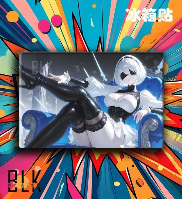 【海外代購】巴洛克《王座2B》尤尼哈尼爾機械紀元裝飾畫冰箱貼 