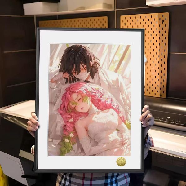 【海外代購】皇呱  《新婚蛇柱戀柱》 鬼滅之刃新婚伊黑小芭內甘露寺蜜璃同人周邊裝飾畫午睡毯 地毯 