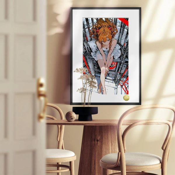 【海外代購】皇呱 《辣妹明日香》二號機惣流·明日香·蘭格雷裝飾畫 午睡毯 地毯 