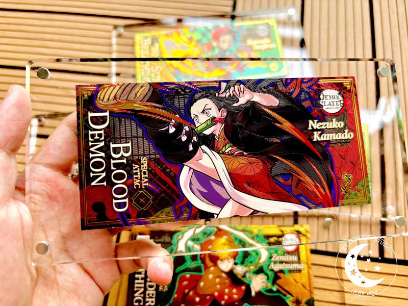 【海外代購】星空 《鬼滅折光鐳射版畫磚》鬼滅之刃無限城篇炭治郎彌豆子善逸伊之助 