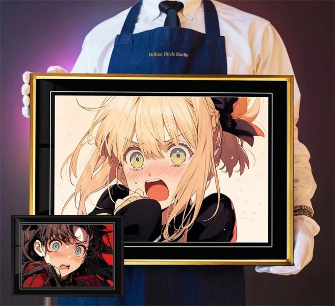 【海外代購】千鳥社 Fate 遠坂凜SABER阿爾托莉雅裝飾畫 