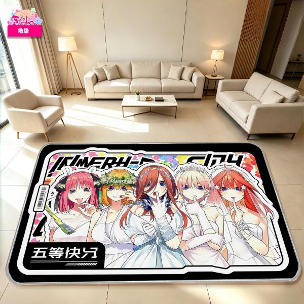 【海外代購】阿喵畫社 花嫁 五等分新娘異形地墊 新品臥室客廳防滑地墊 