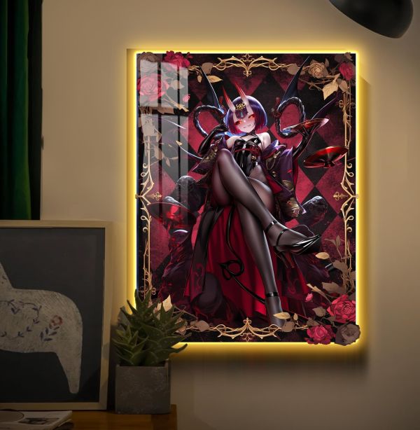 【海外代購】阿喵畫社 破敗薔薇 酒吞童子燈帶畫 