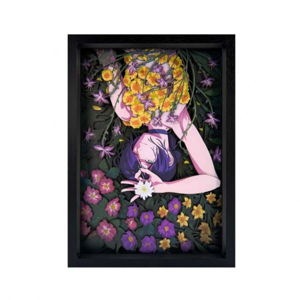 【海外代購】凹凸Panda 鏈鋸人蕾塞Chainsaw Man電鋸人Reze電次瑪奇瑪帕瓦動畫週邊手工立體掛畫 蕾塞B款 