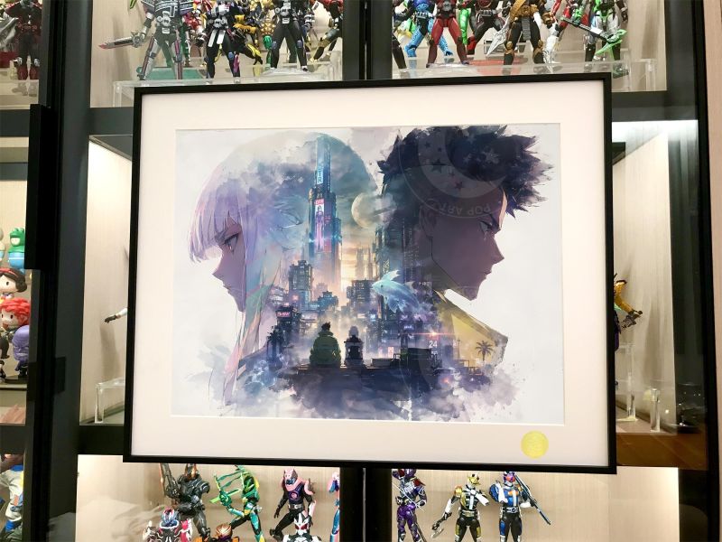 【海外代購】星空《露西剪影》Lucy賽博龐克邊緣行者Cyber​​punk馬丁內斯動畫裝飾畫 