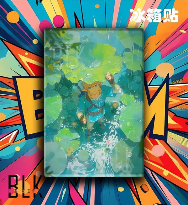 【海外代購】巴洛克 《荷葉林克》Link 薩爾達傳說Zelda任天堂動漫裝飾冰箱貼 