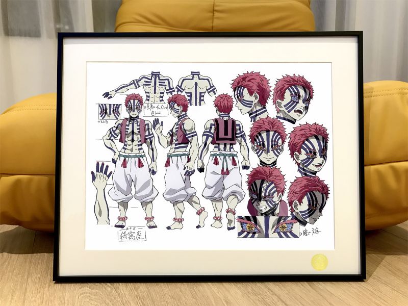 【海外代購】星空 《猗窩座設定稿》上弦三鬼滅之刃無限城篇Akaza炎柱狛治戀雪裝飾畫 